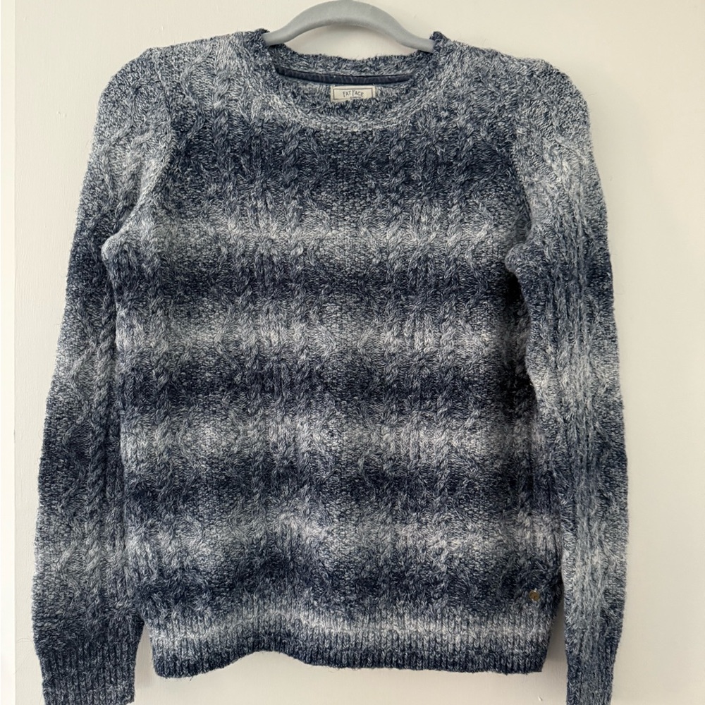 Fat Face Blue and White Crewneck Sweater